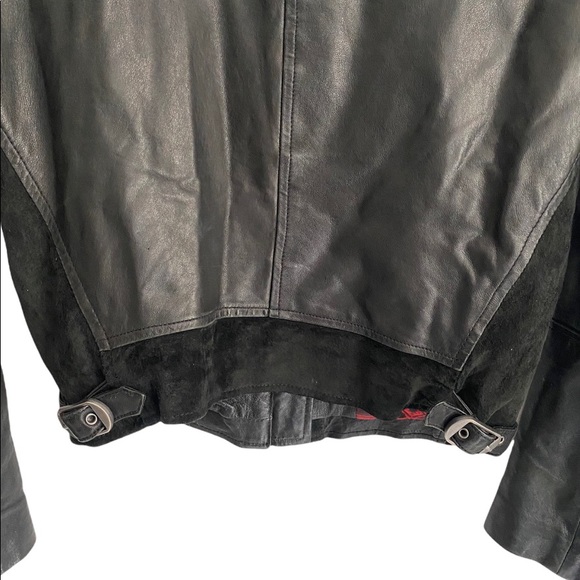 Levi’s Lamb Leather Black Moto Jacket Size S - Picture 10 of 14